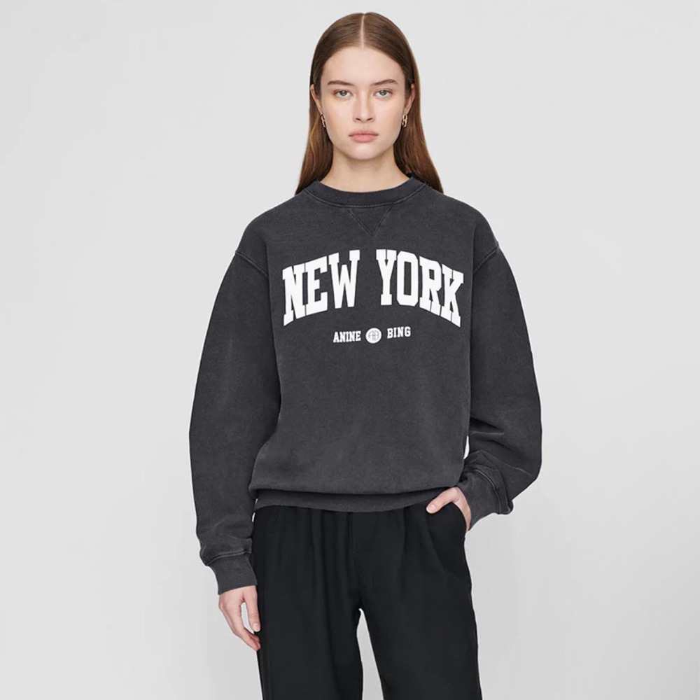 NWT Anine Bing RAMONA SWEATSHIRT UNIVERSITY NEW YORK